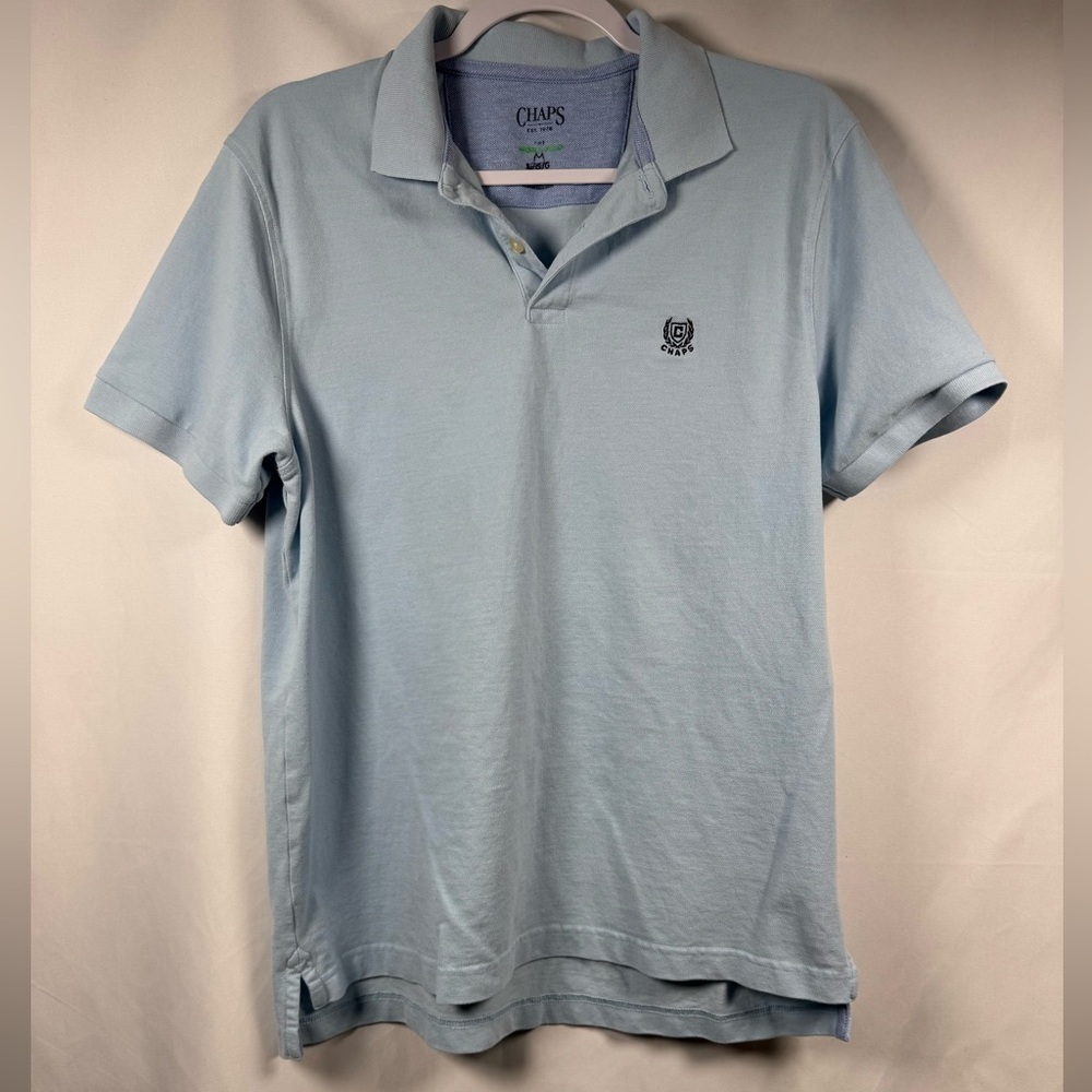 Chaps Polo Shirt Classic Casual Style Blue M